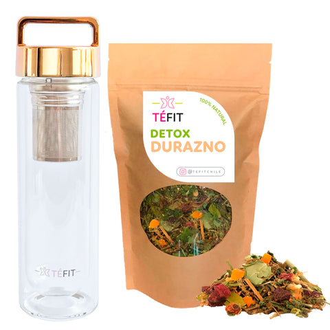 KIT DETOX DURAZNO + TERMO GOLD